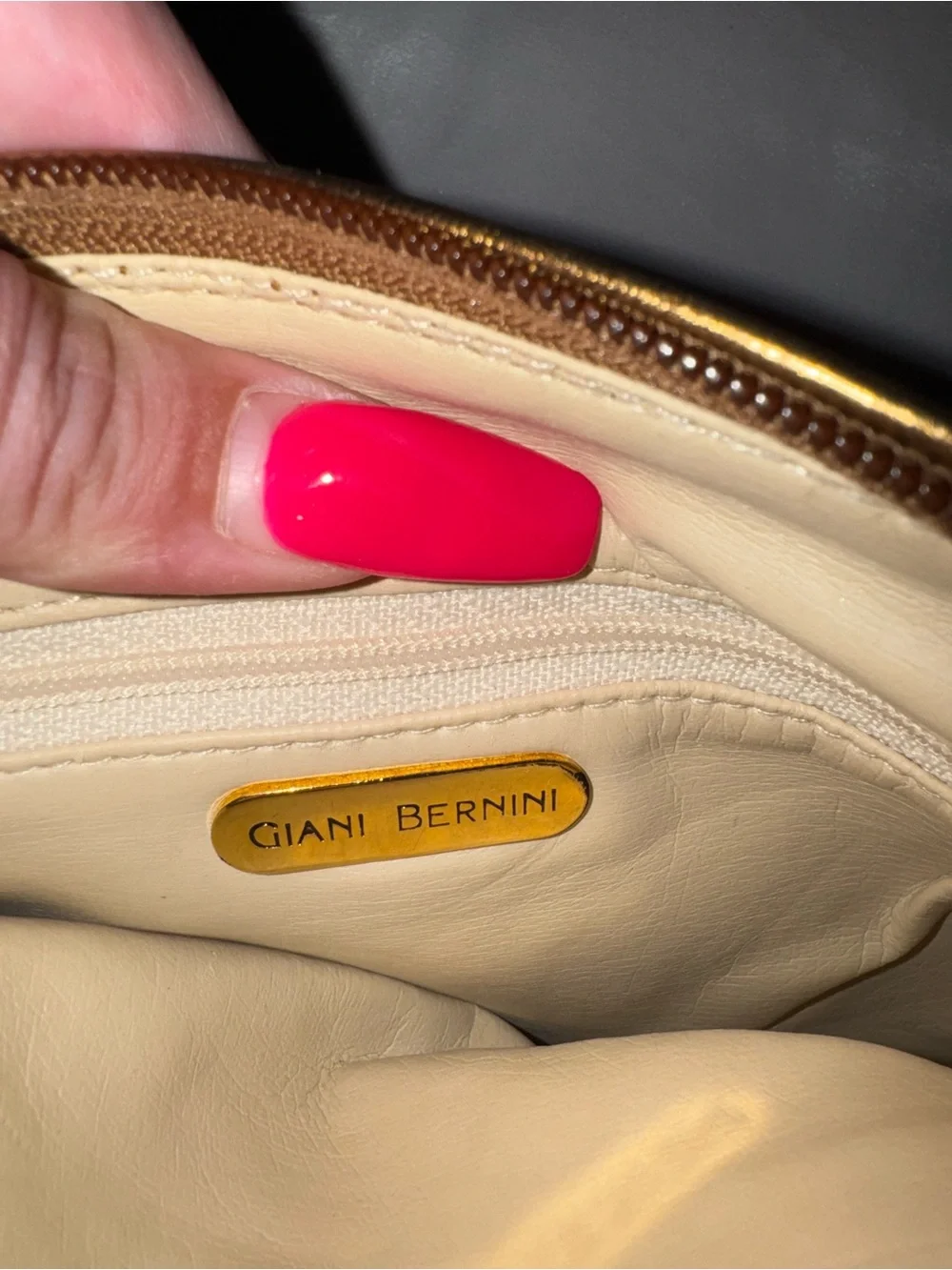 Giani Bernini Gold Metallic Textured Wristlet Clutch - Designer Style
